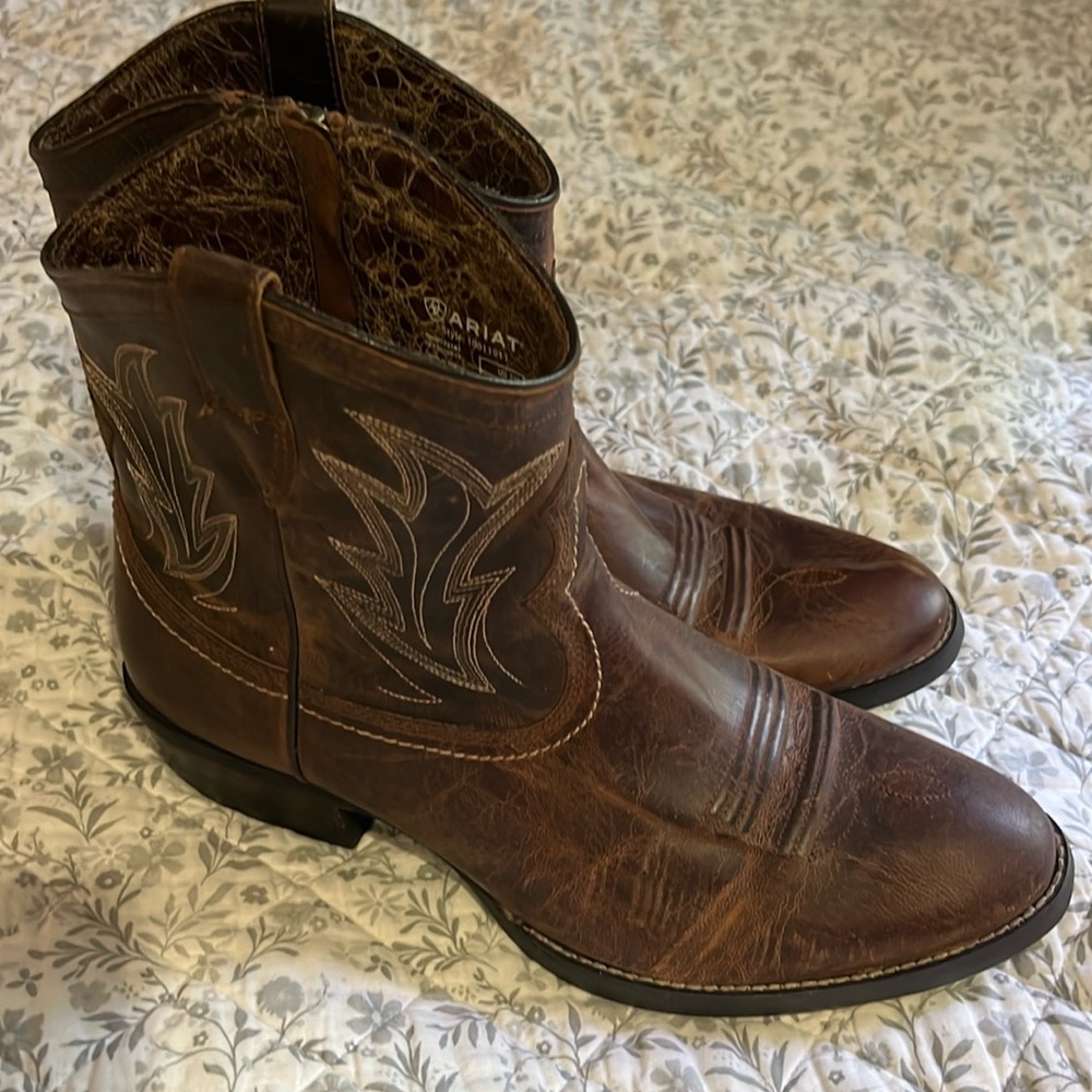 Shortie Leather Cowboy Boots size 11